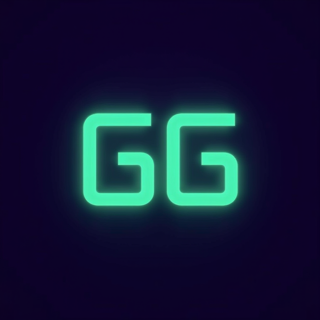 GameGenerations logo featuring neon green 'GG' letters with electric glow effect on dark purple background, representing gaming culture across generations